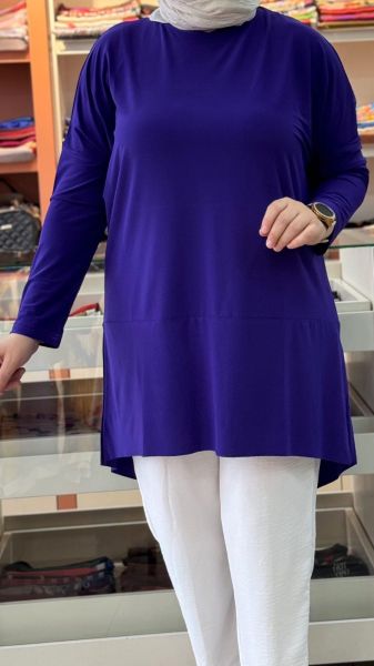 Asimetrik Sandy Tunik Mor/5390