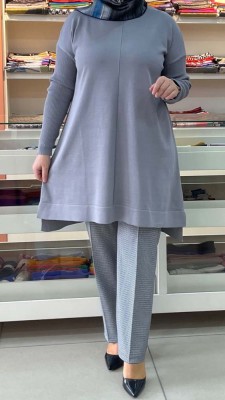 İnza Moda - Basıc Tunik Gri/6028