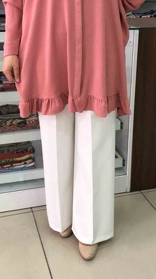 FAMELİN - Bellakli Bol Pangle Pants Ekru/1570