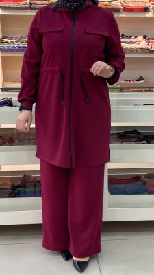 Armine Trend - Cep Detaylı Takım Bordo/6390001