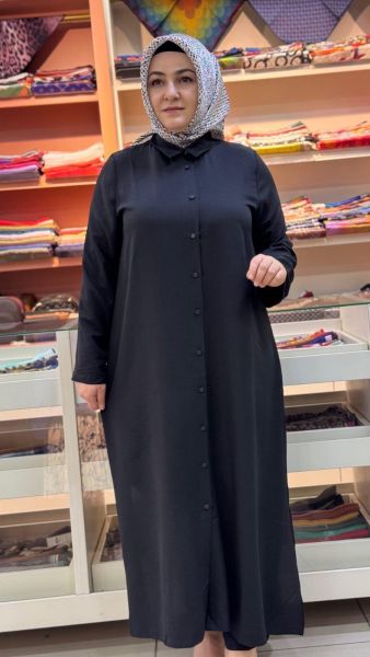 Sırtı Pelerinli Basic Tunik Siyah/241597