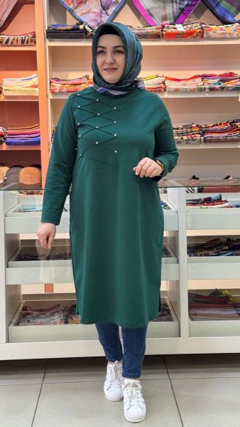 Taşlı Tunik Zümrüt/9297