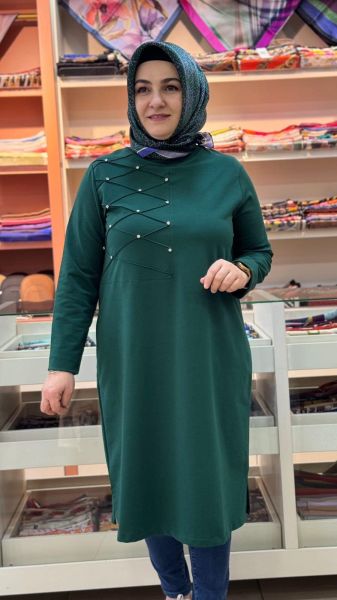 Taşlı Tunik Zümrüt/9297